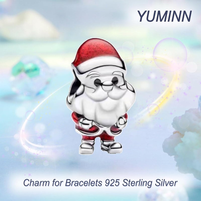 YUMINN 925 Sterling Silver Charms for Bracelets Gold Love and Heart Charms Cherry Blossom Dangle Beads Jewelry for Women - Image 2